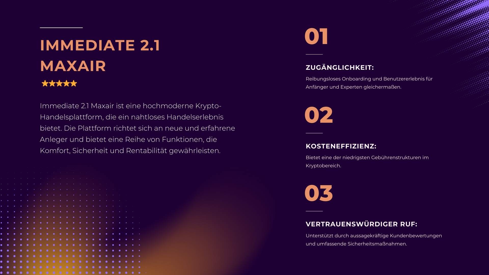 Immediate 2.1 Maxair: Entdecken Sie Krypto-Trading der nächsten Stufe mit Immediate 2.1 Maxair!